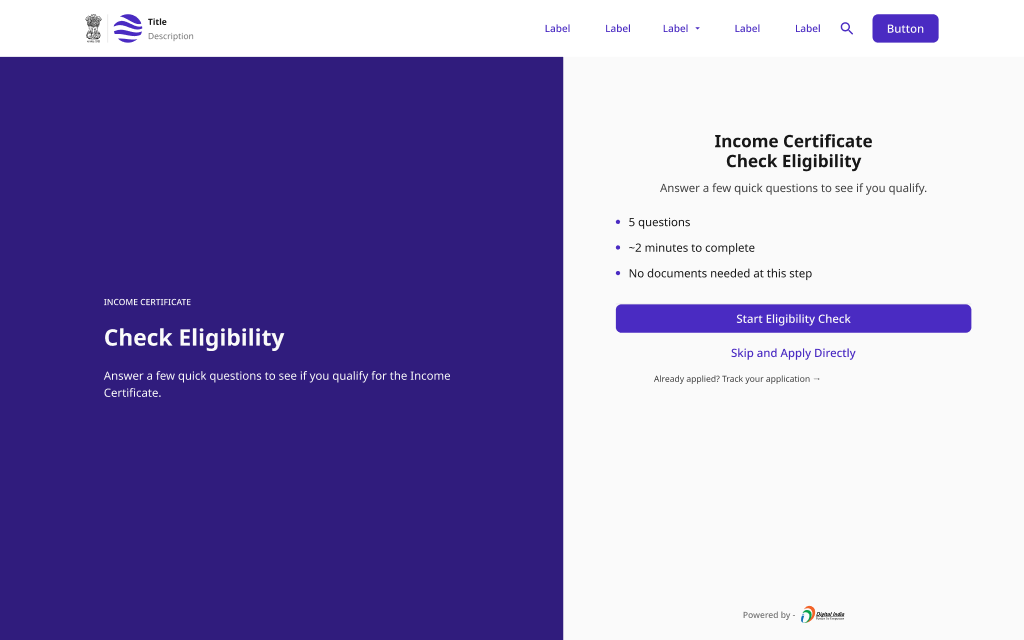 Eligibility Check Wizard — Intro (desktop)